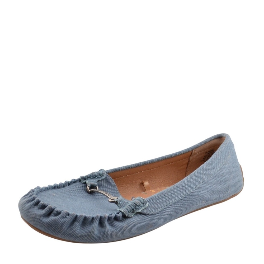 Lucky Brand Ballet Flats Casual Everyday Spring Light Blue Canvas Size 11 Preppy